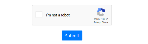 A screenshot shows a checkbox that says "I'm not a robot" and the reCAPTCHA logo.